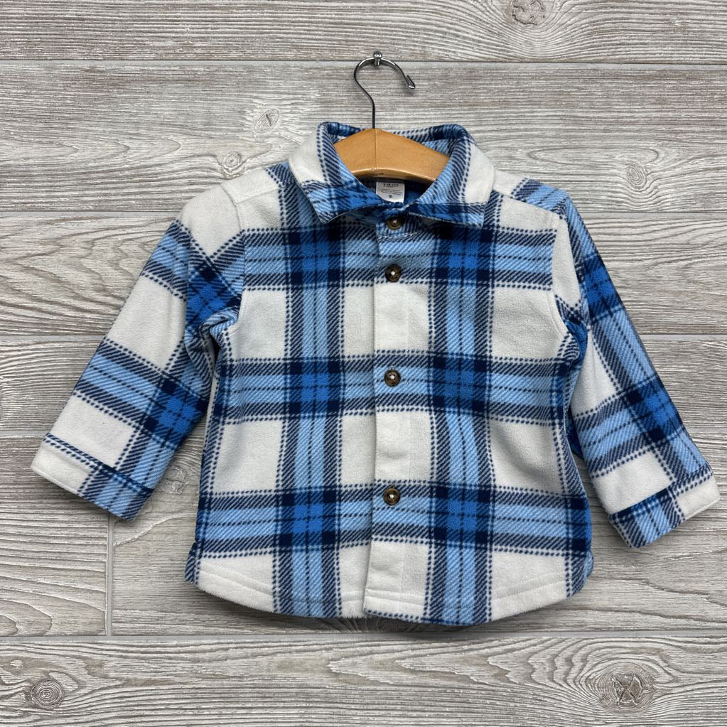 Plaid Fleece Button Up Shirt 18M