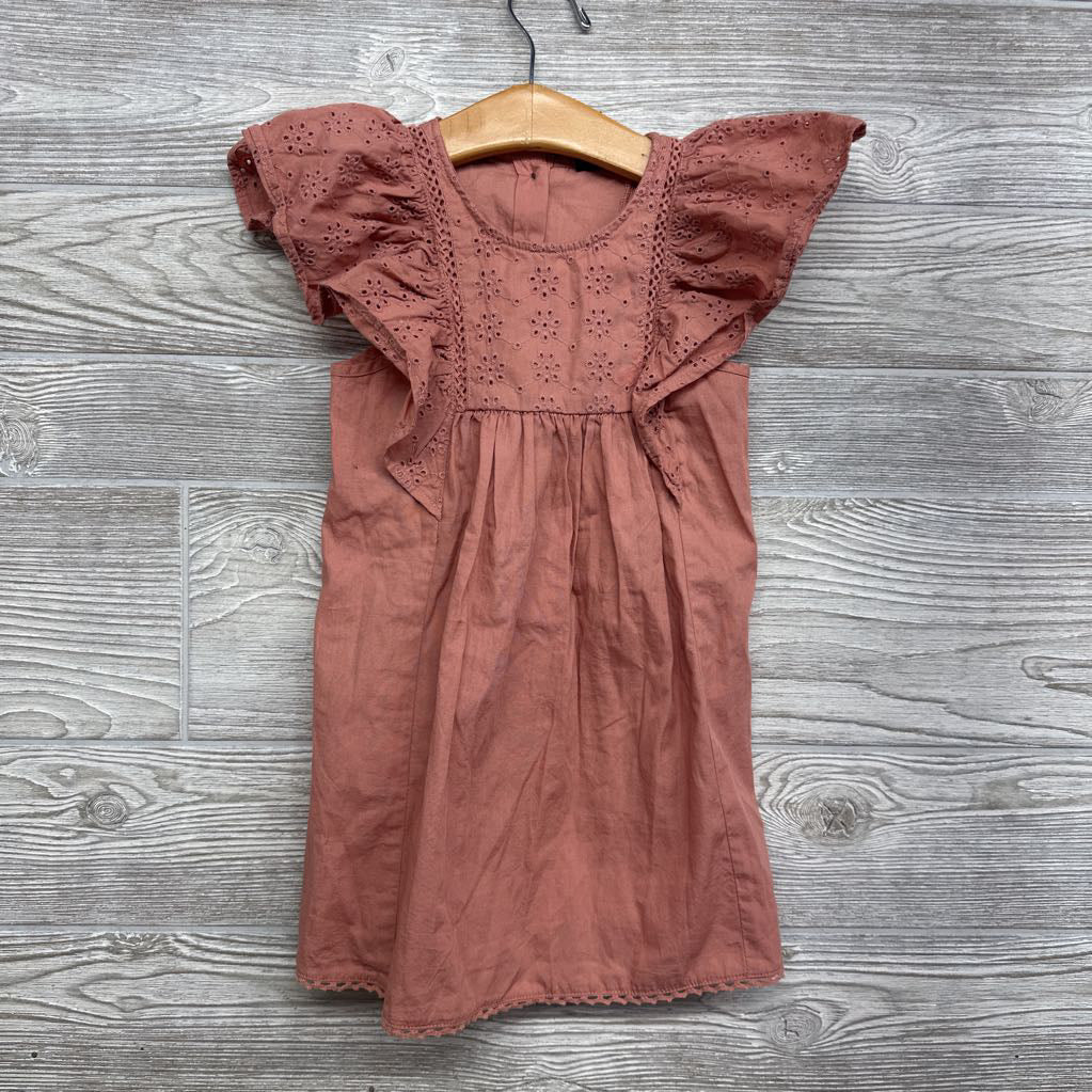 Flutter Sleeve Eyelet Dress 2T