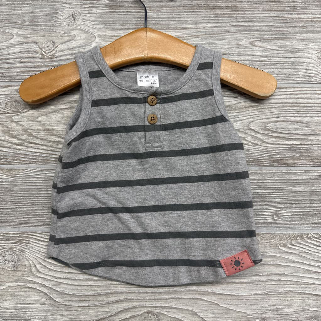 Henley Tank Top Stripes Sun 3-6M
