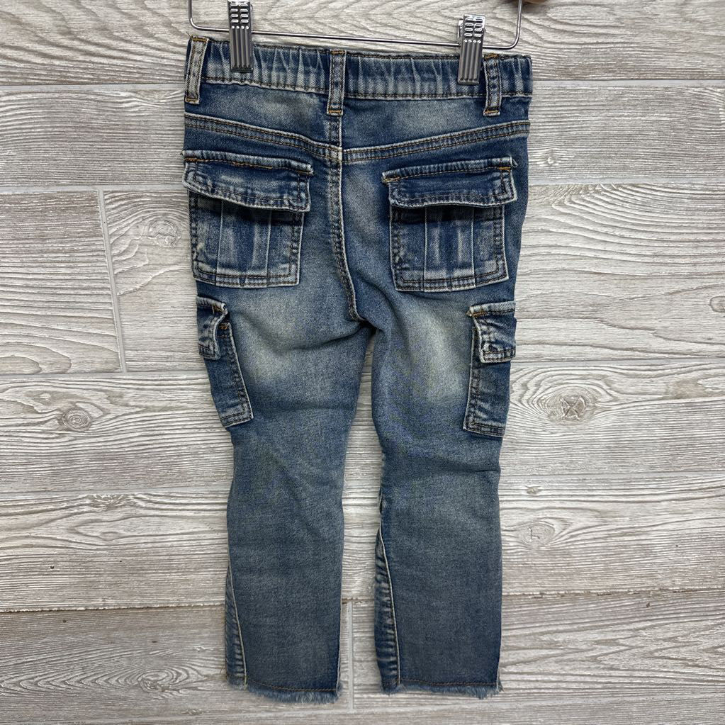 Distressed Cargo Jeans Frayed 4