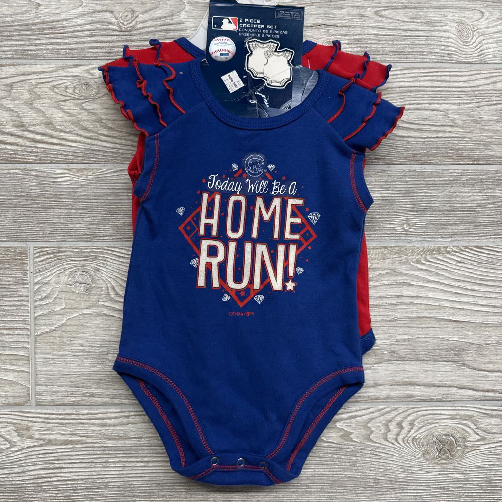 NEW 2 Pc Bodysuit Set Chicago Cubs 3-6M