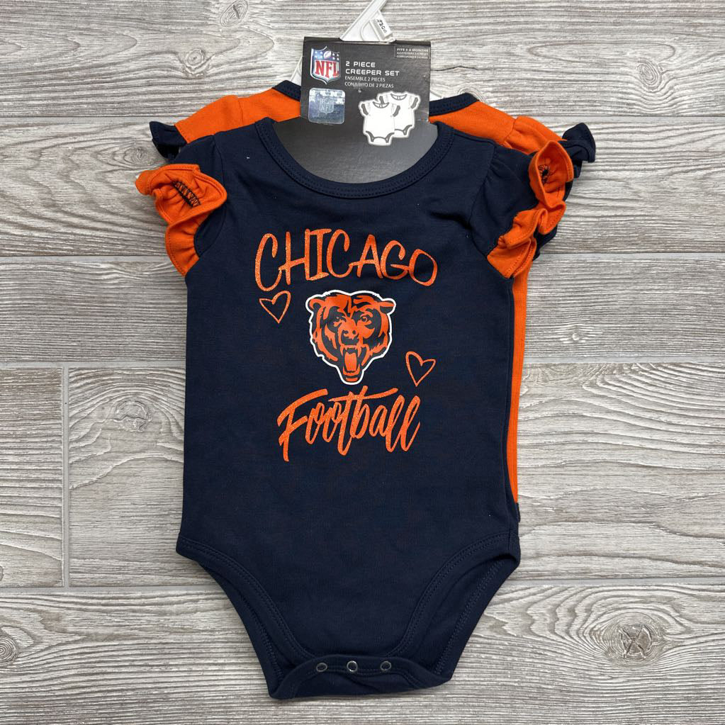 NEW 2 Pc Bodysuit Set Chicago Bears 3-6M
