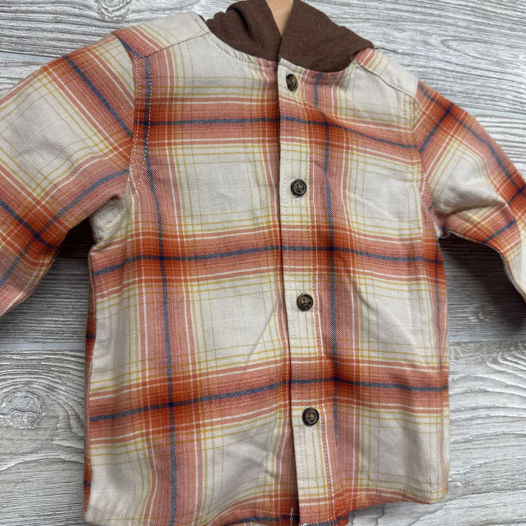 Plaid Button Up Shirt W/ Hood 3M