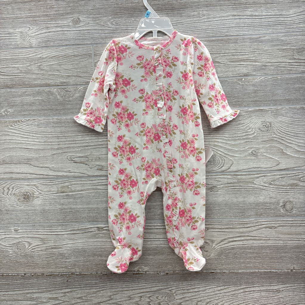 NEW 2 Pc Footies Polka Dots & Flowers 6M