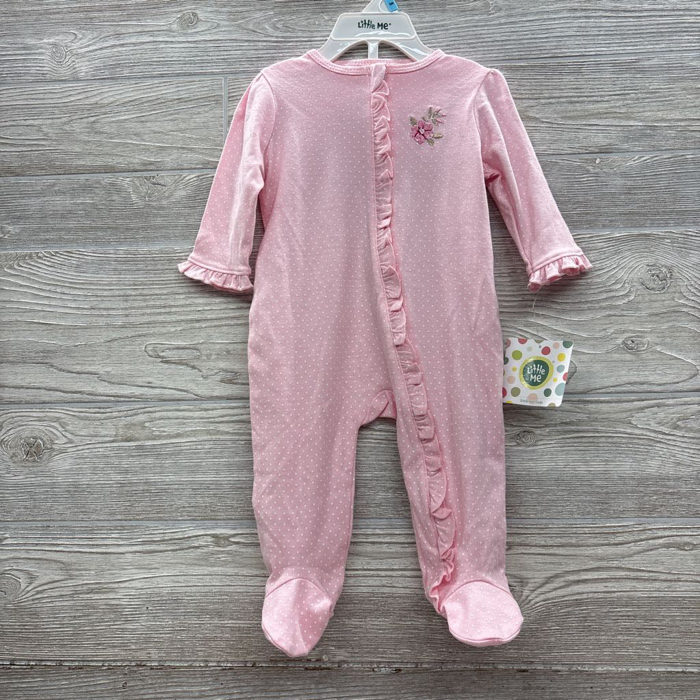NEW 2 Pc Footies Polka Dots & Flowers 6M