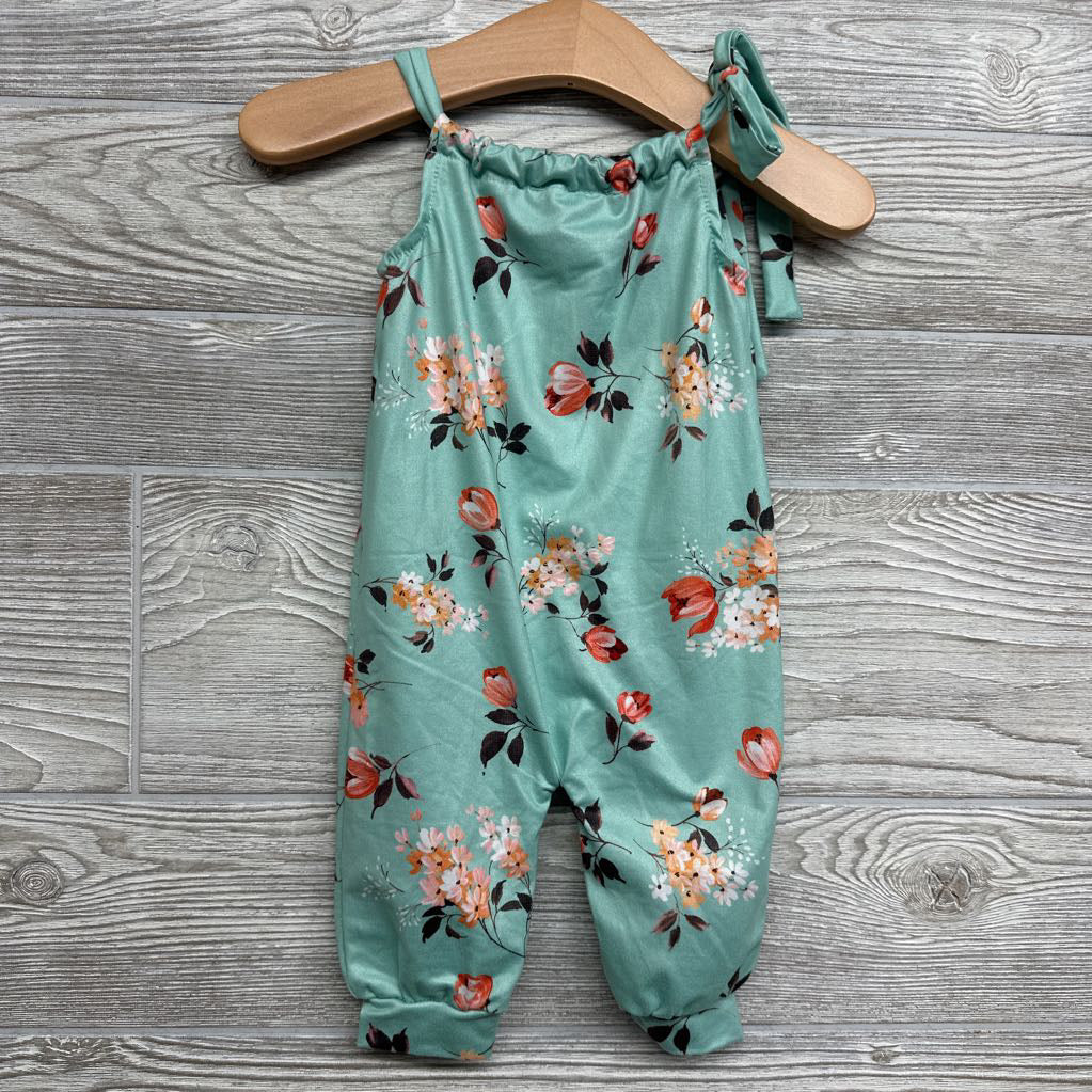 Tie Strap Tank Outfit Flowers 3-6M