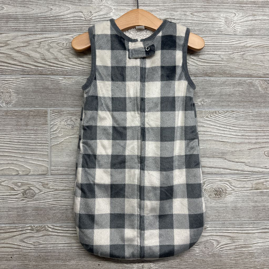 Sherpa Lined Sleepsack Buffalo Plaid 3-6M