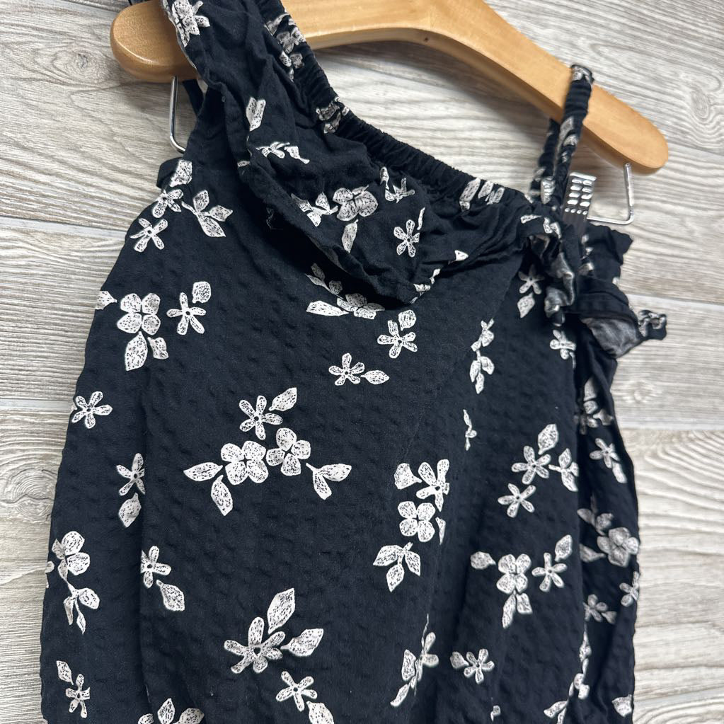 Textured Ruffle Tank Top & Shorts Flowers 4-5