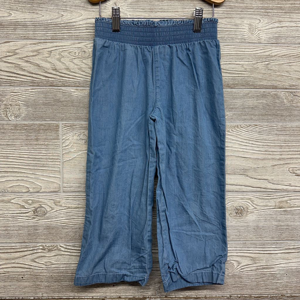 Smocked Waist Chambray Pants 5
