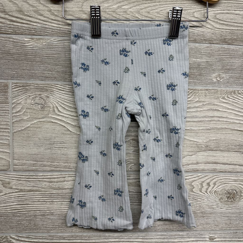 Crewneck Side Bows & Ribbed Flare Pants Flowers 12M
