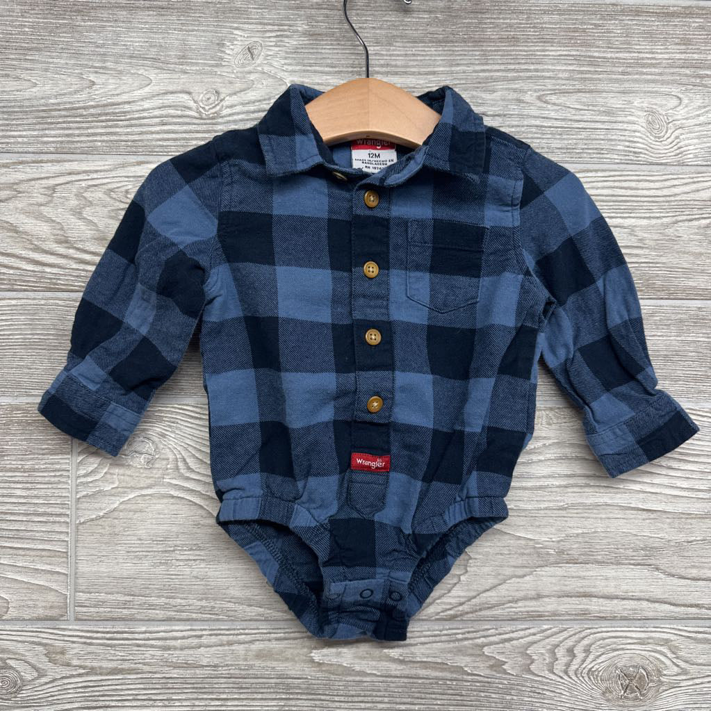 Gingham Button Up Flannel Shirt 12M