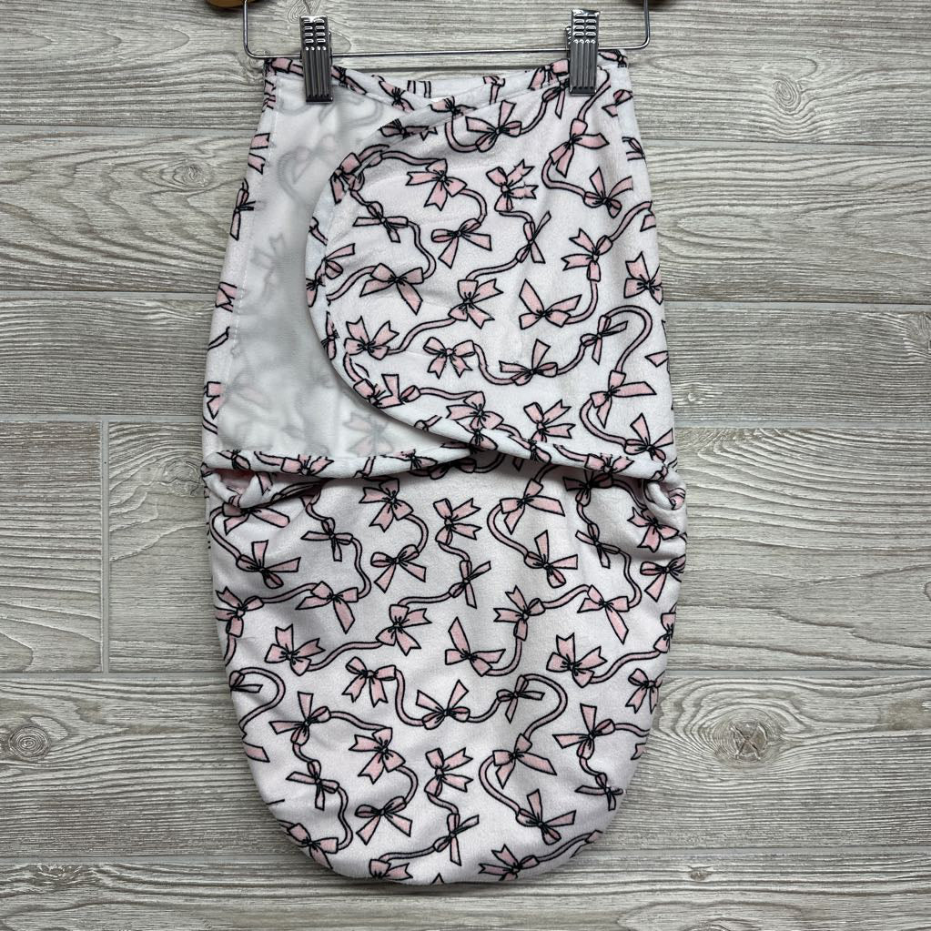 Lined Plush Swaddle Bows 0-3M