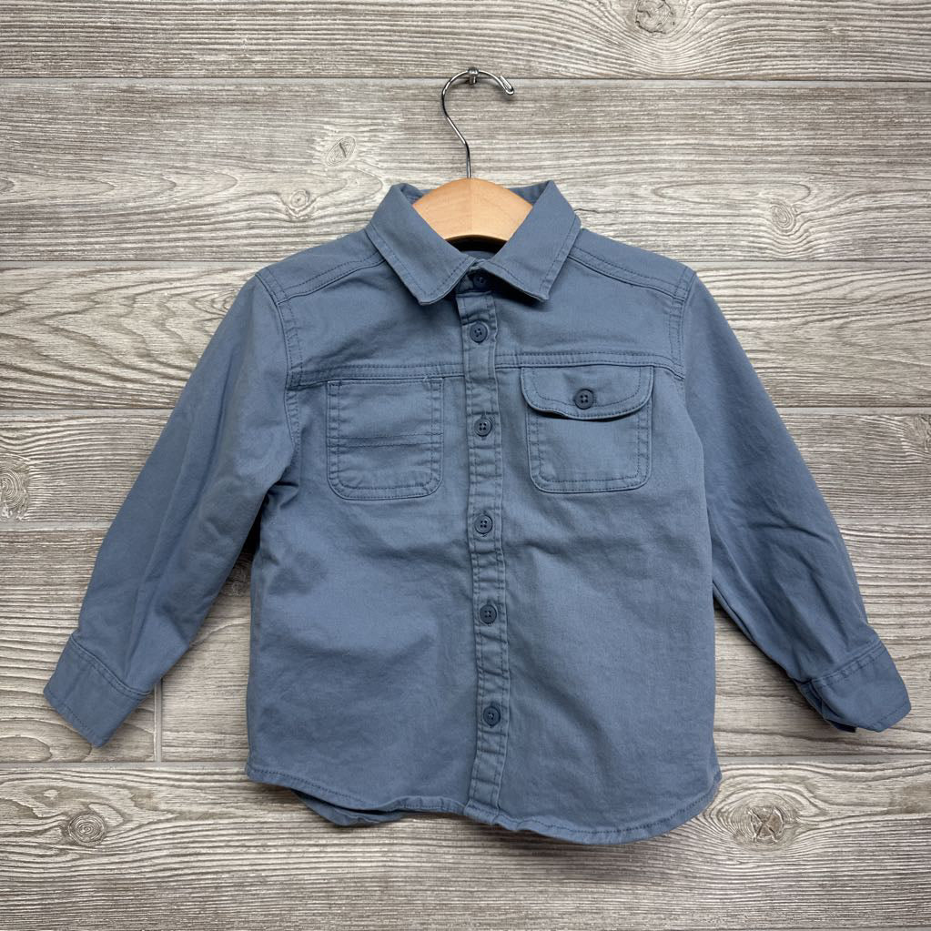LS Button Up Utility Shirt Chest Pockets 3T