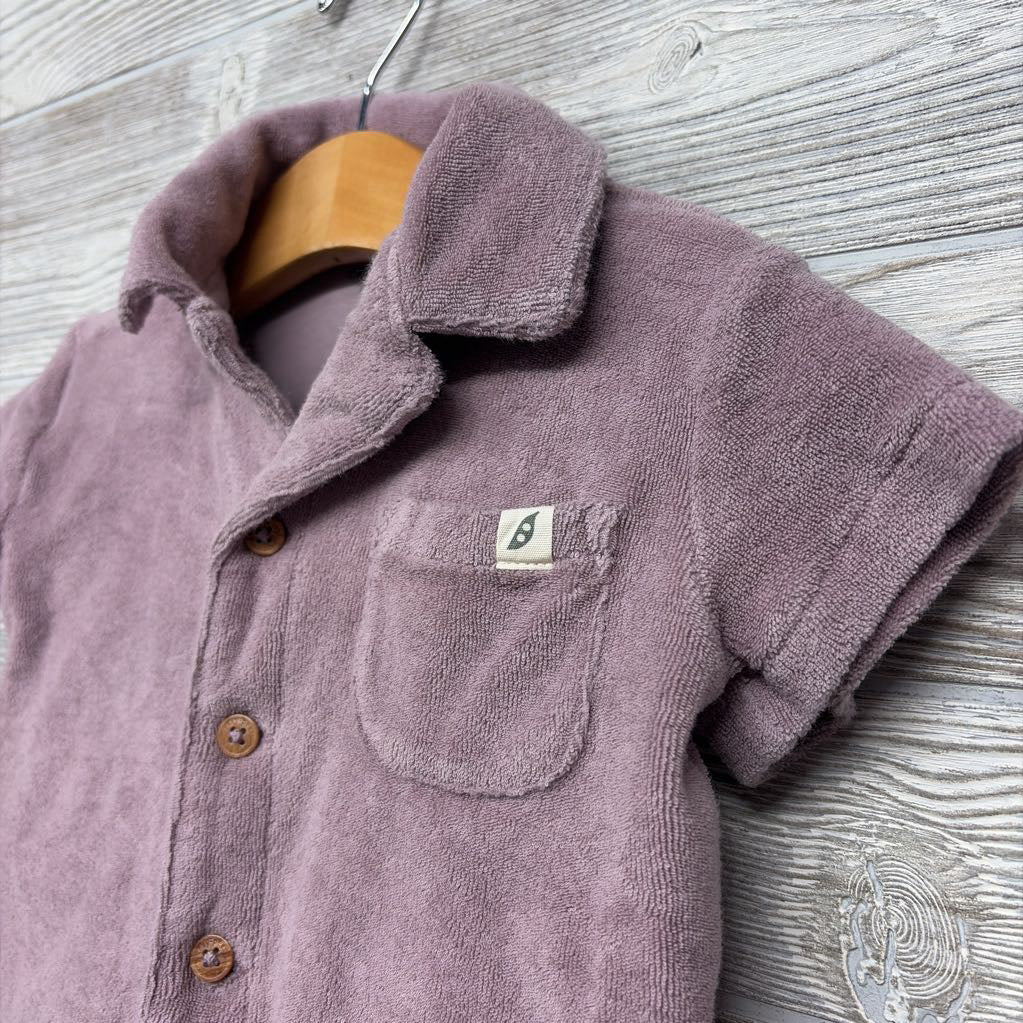 Terry Button Up SS Shirt & Shorts 18M