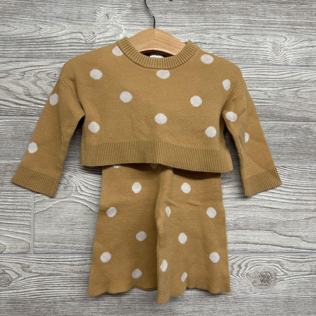 Cropped Sweater & Wide Leg Pants Dots 12M