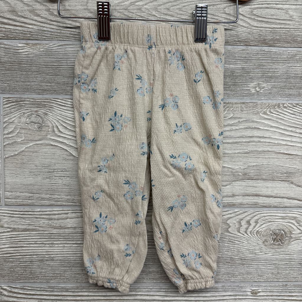 LS Bodysuit Eyelet Ruffle & Textured Pants Flowers 12M