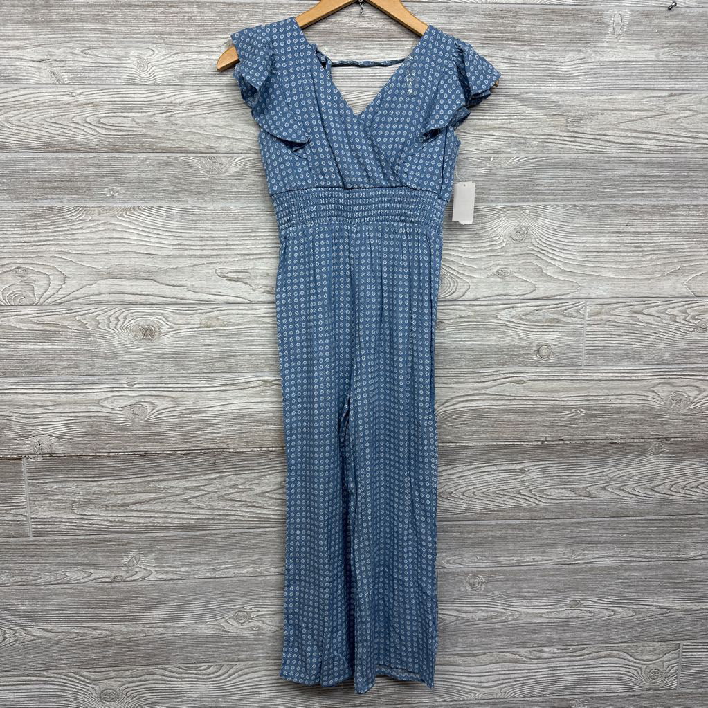NEW Flutter Sleeve Smocked Jumpsuit Printed 8