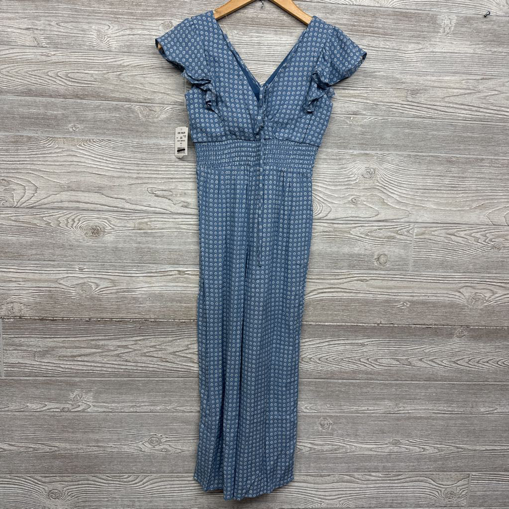 NEW Flutter Sleeve Smocked Jumpsuit Printed 8