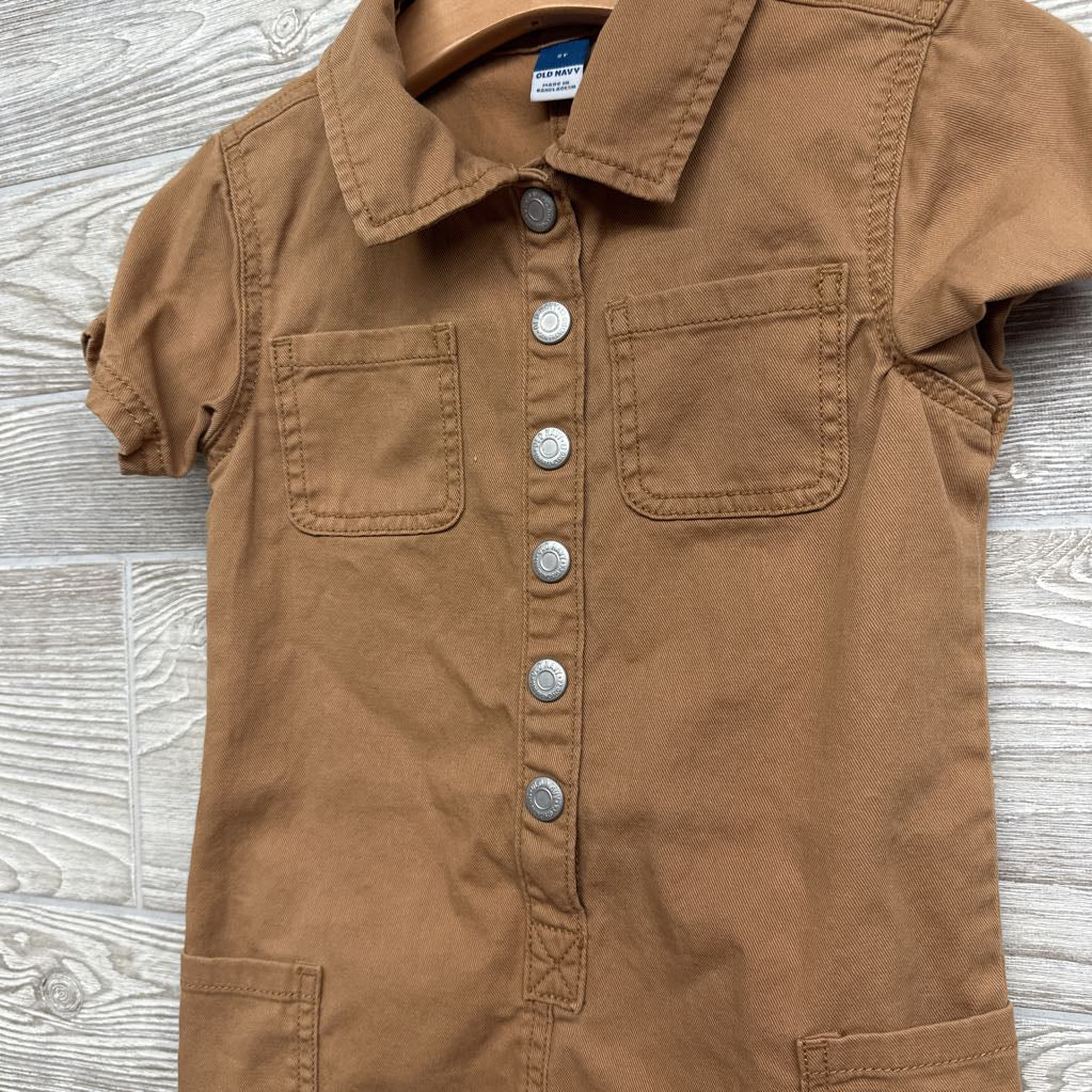 Button Up Utility Romper 5T