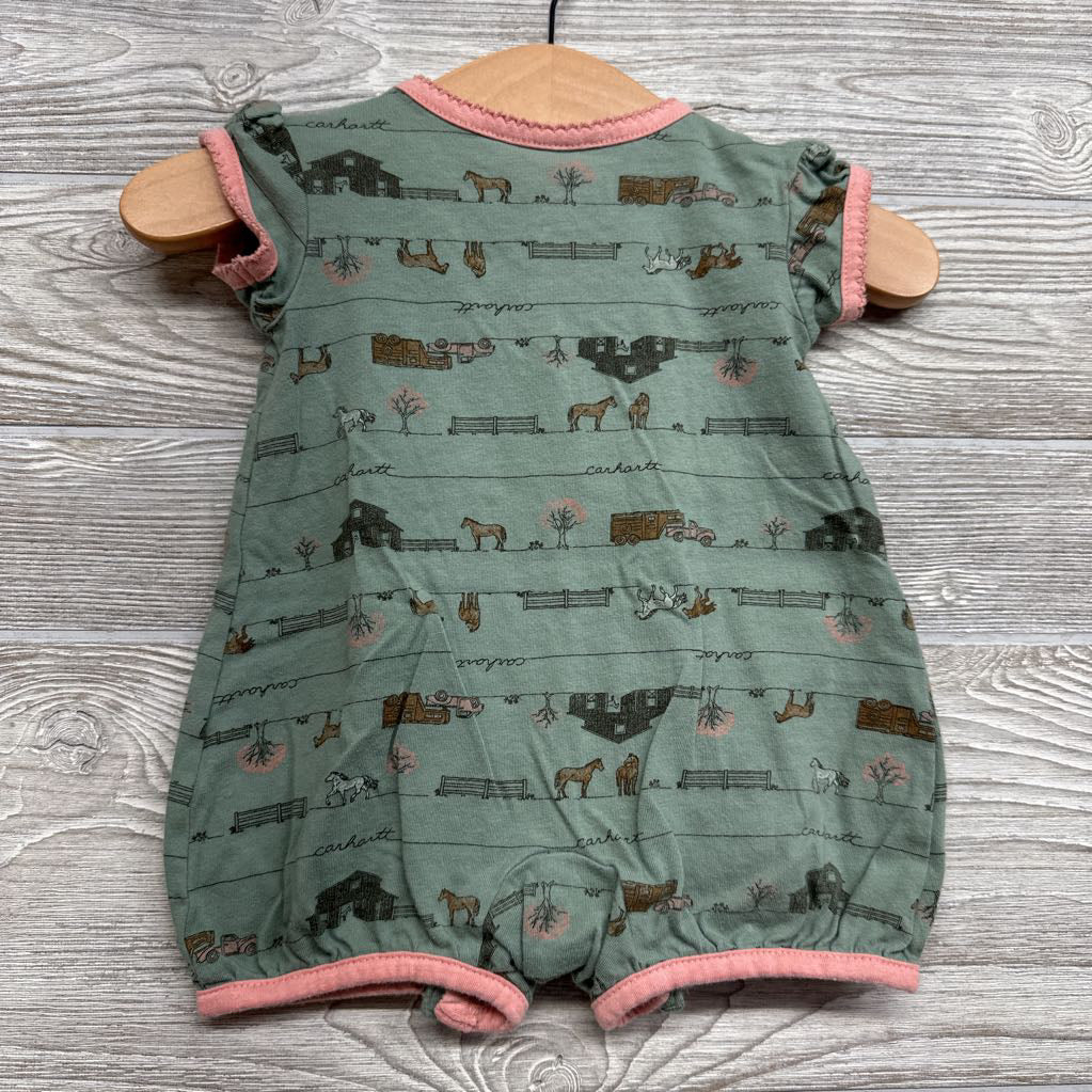 Romper Horses Chest Pocket 3M