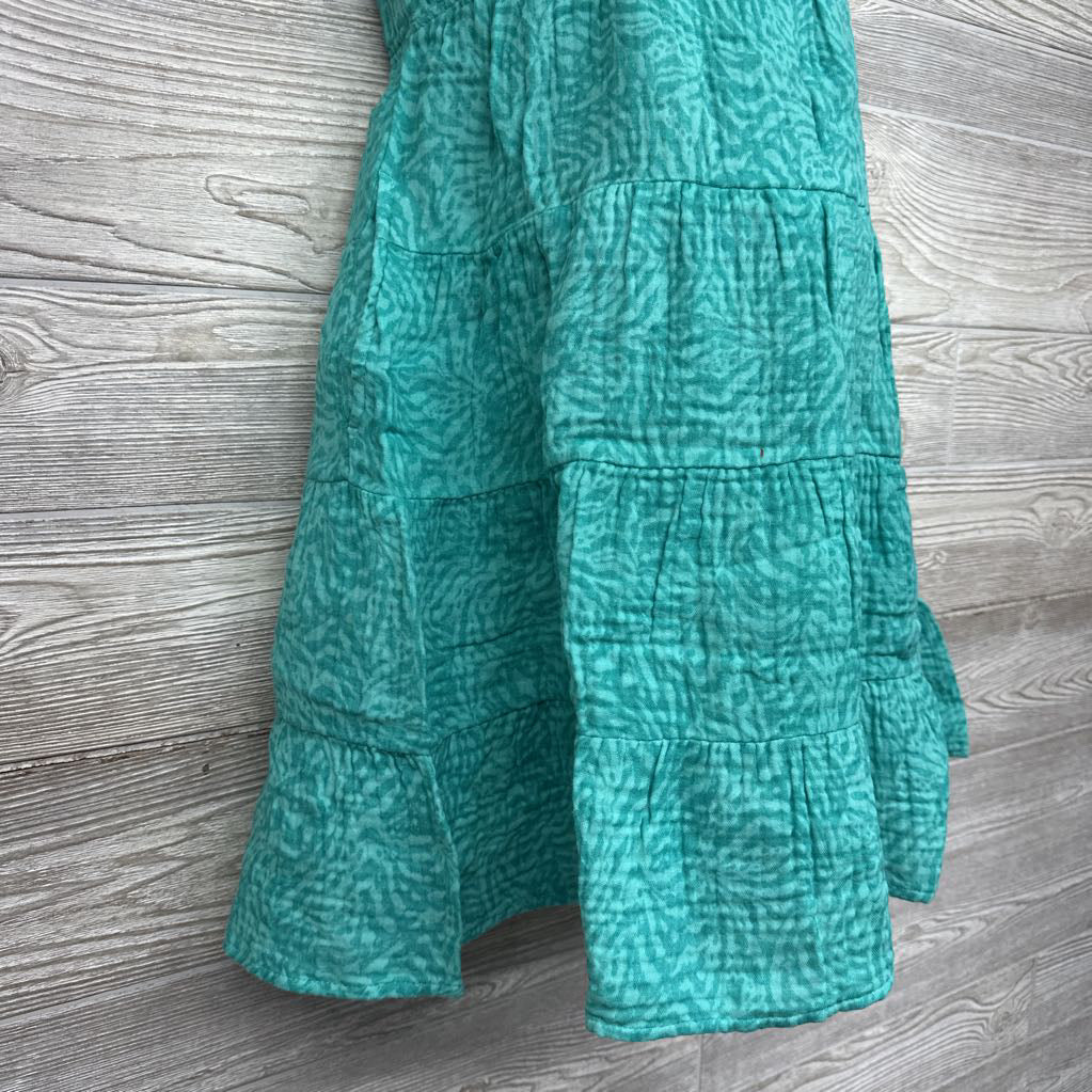 NEW Flutter Sleeve Mini Dress Aqua Print XS