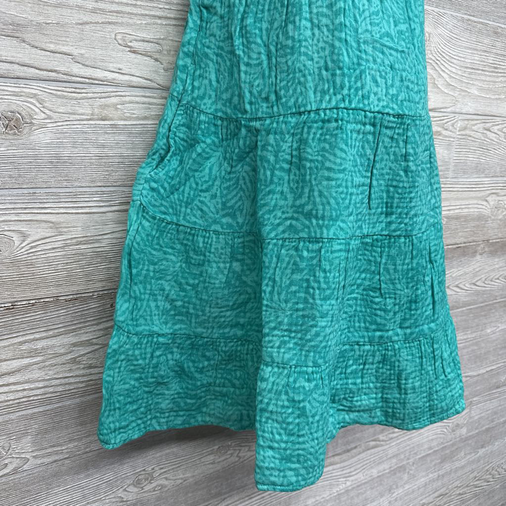 NEW Flutter Sleeve Mini Dress Aqua Print Medium
