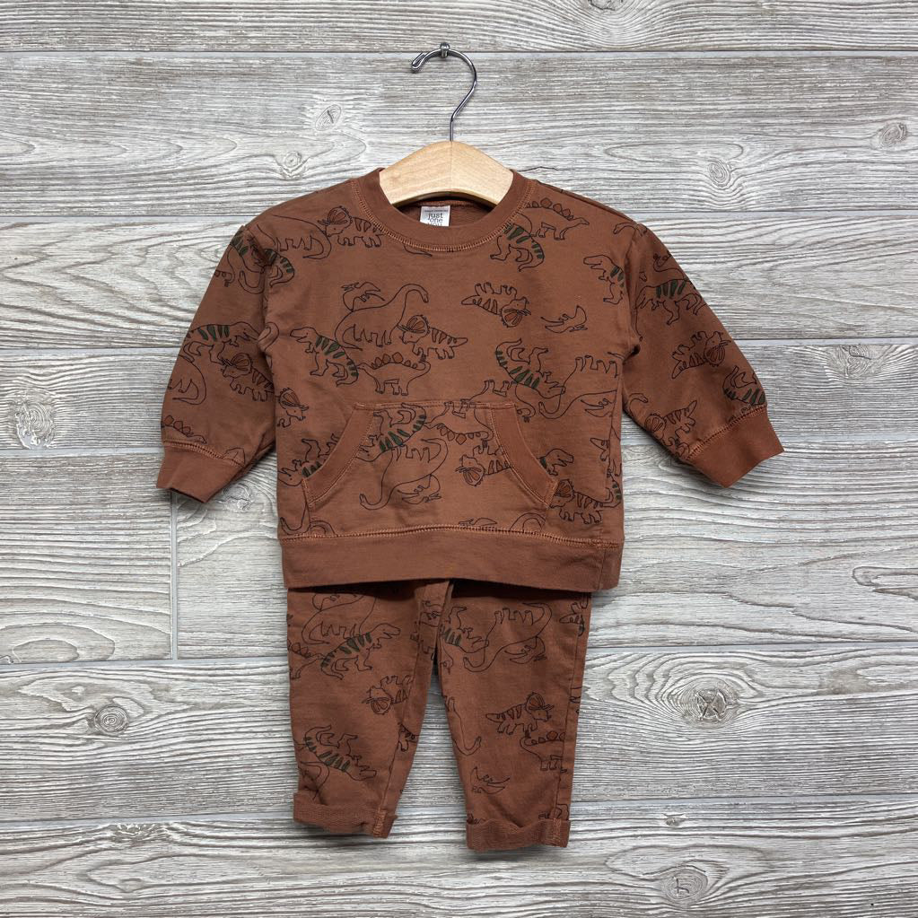 Crewneck & French Terry Pants Dinosaurs 12M