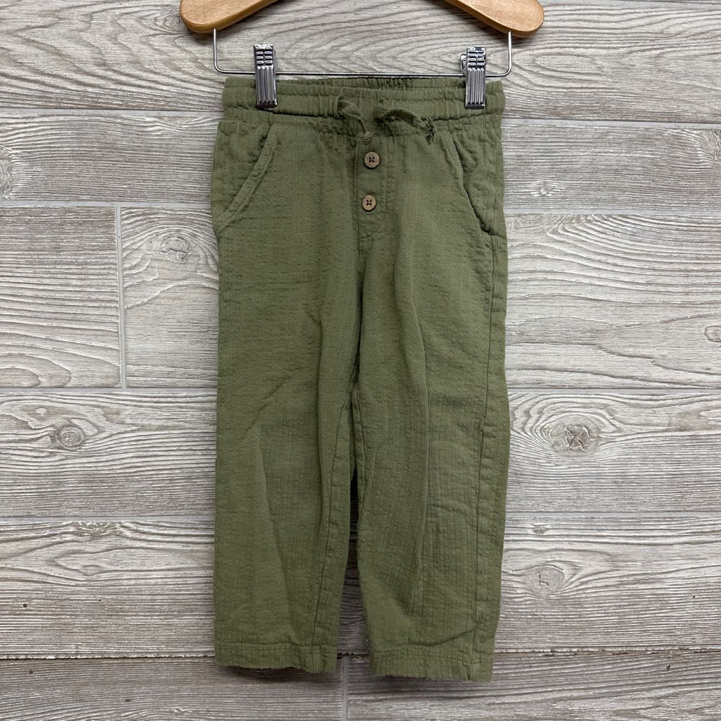 Organic Textured Drawstring Pants 3-4