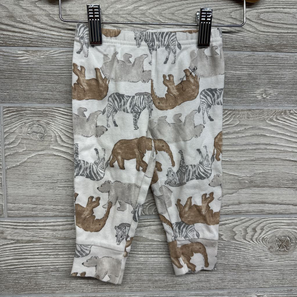 Bodysuit & Pants Elephants Zebras 6-9M