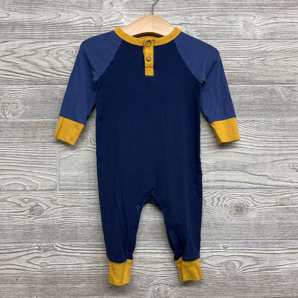 LS Ribbed Henley Outfit 6-9M