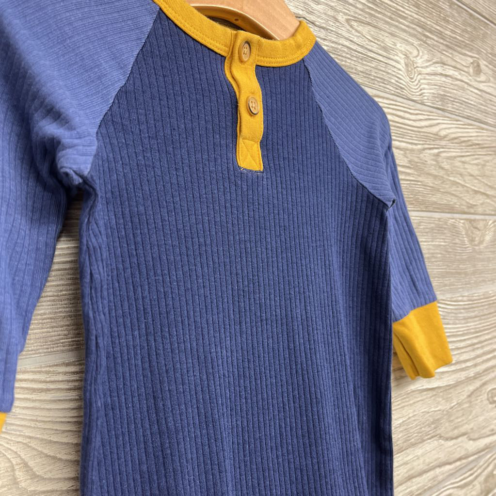 LS Ribbed Henley Outfit 6-9M