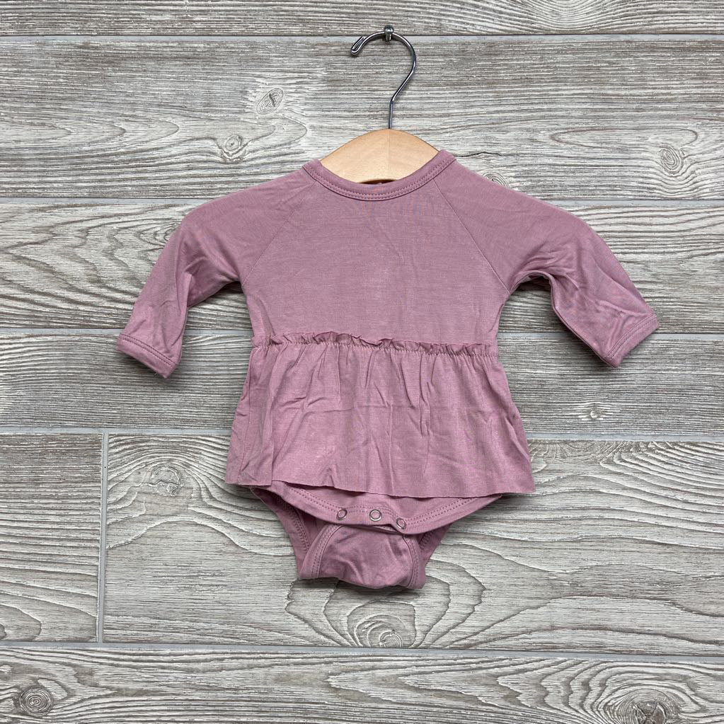 NEW LS Bamboo Skirted Bodysuit 0-3M