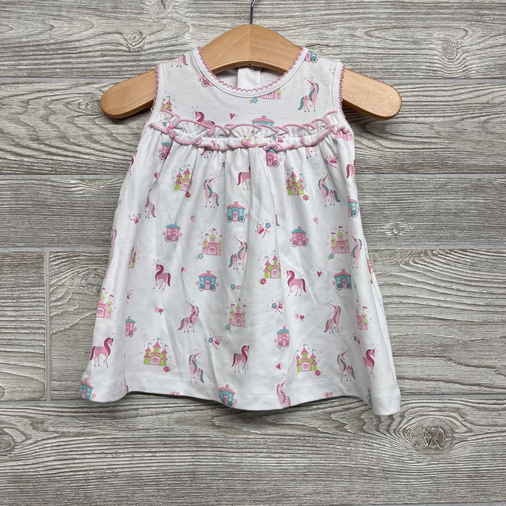 NEW Tank Dress Unicorns Castles 3-6M
