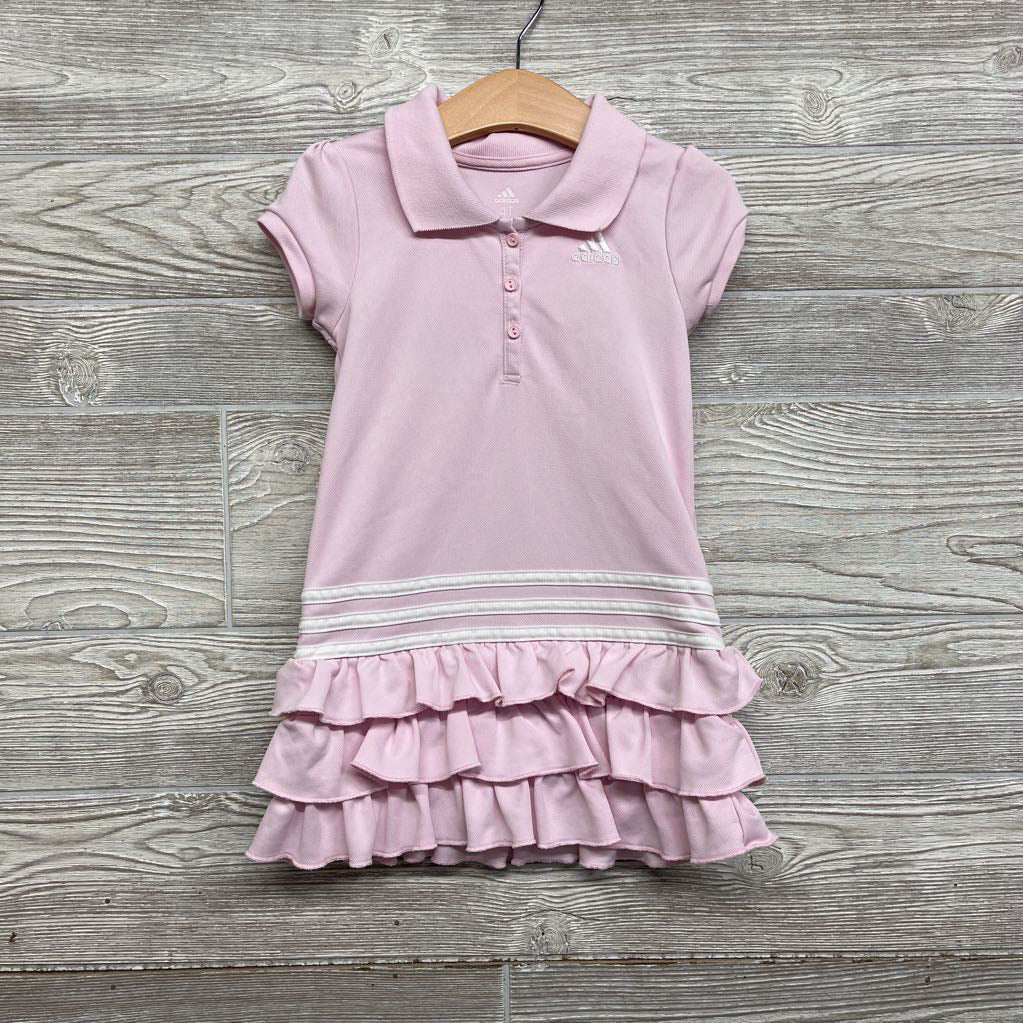 Mesh Ruffle Polo Dress 4T