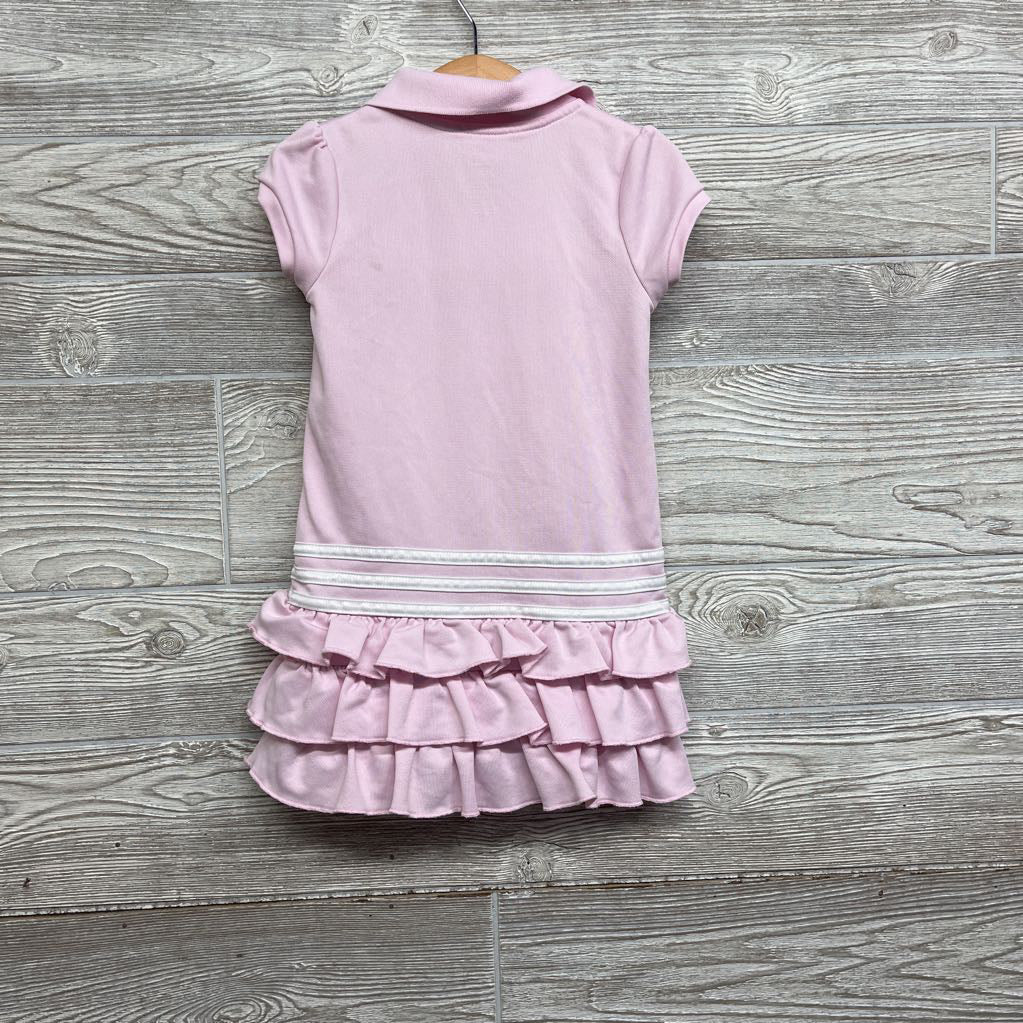Mesh Ruffle Polo Dress 4T