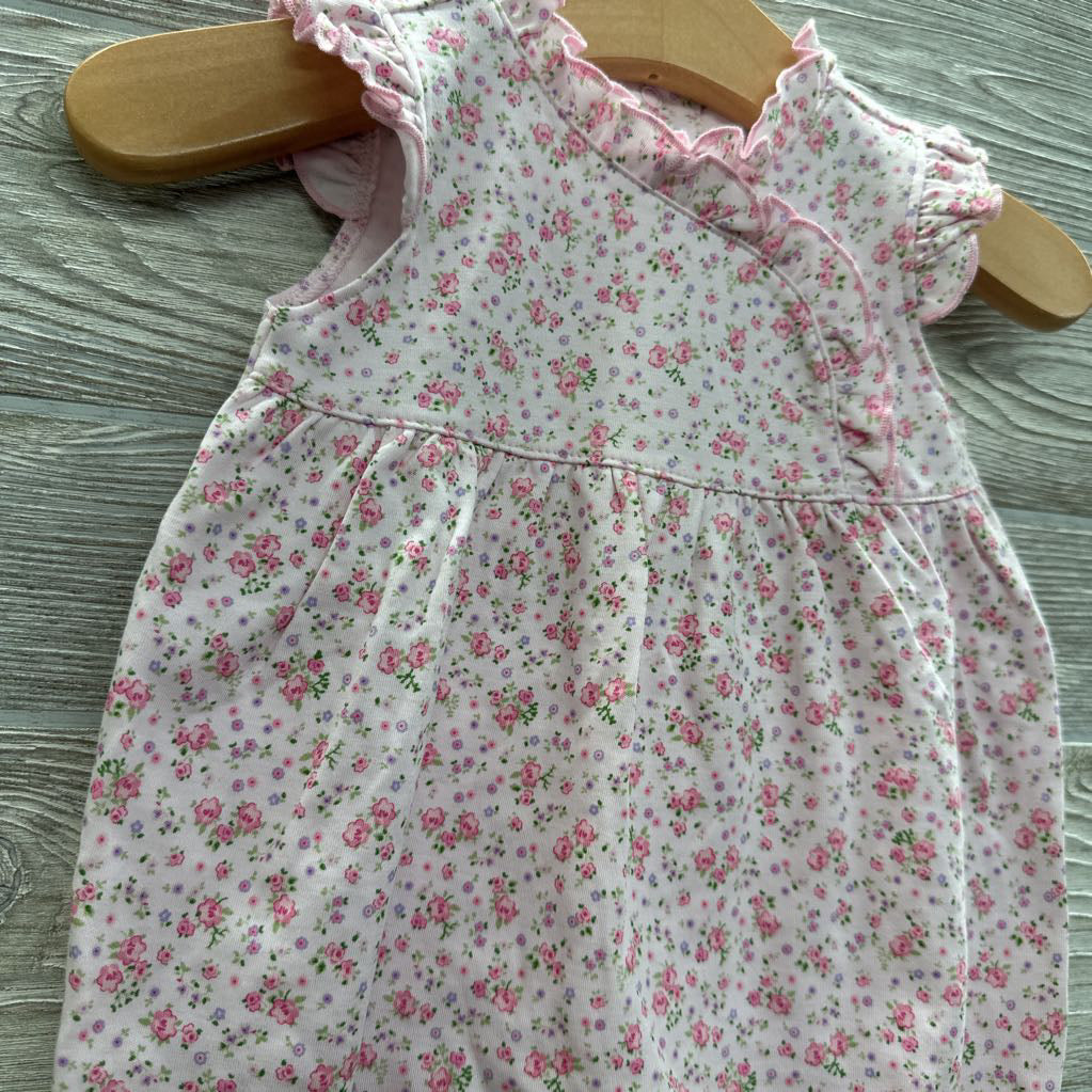 NEW Flutter Sleeve Bubble Romper Flowers 3-6M