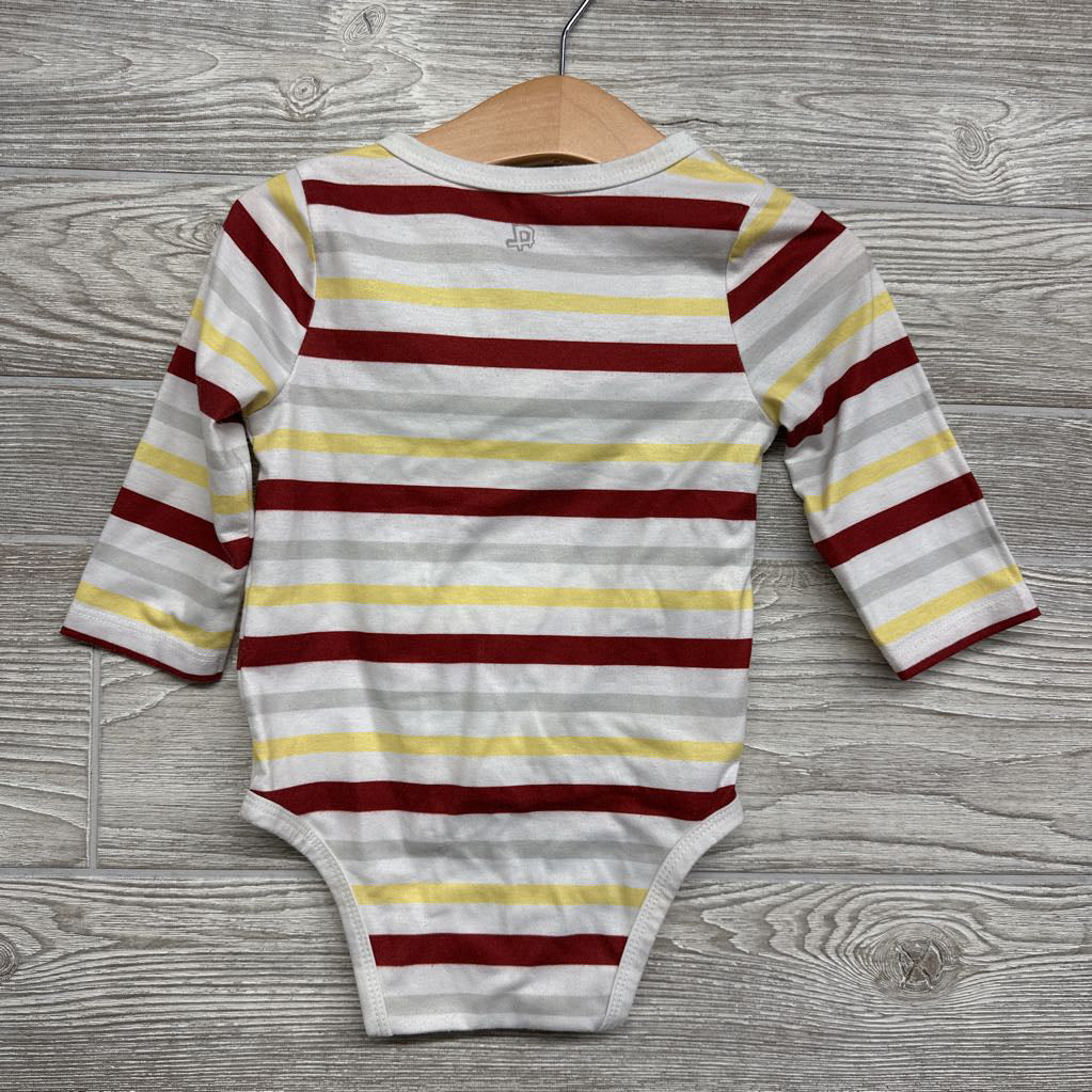 LS Side Snap Bodysuit Stripes ISU 12M