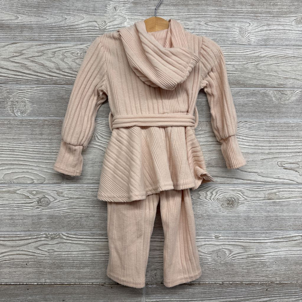 LS Ribbed Sweater W/ Hood & Pants 18-24M