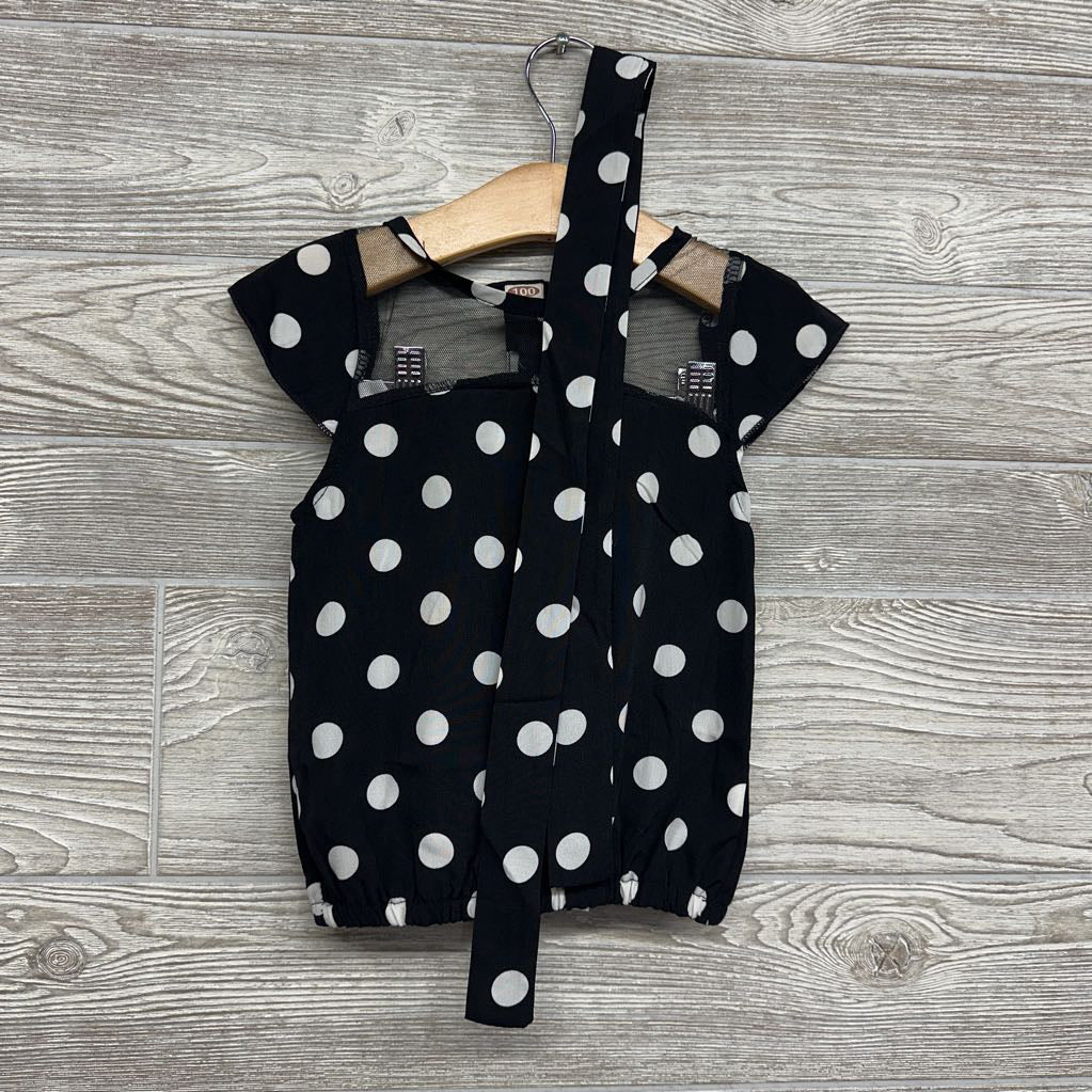 Nw/oT Cap Sleeve Shirt Dots & Paperbag Shorts W/ Headwrap 2-3