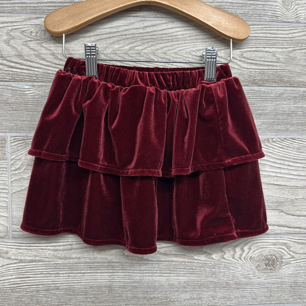 Cable Knit Sweater Flowers & Velvet Skirt 2T