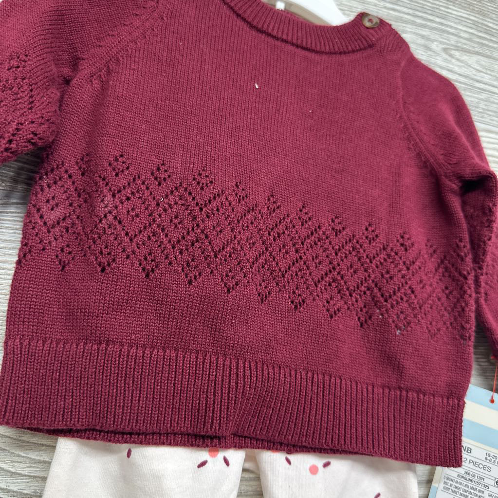 NEW Sweater & Leggings Flowers NB