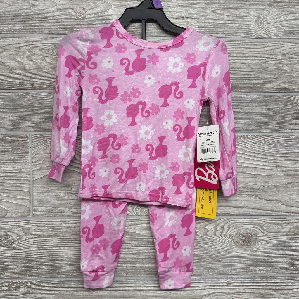 NEW 2 Pc LS Bamboo PJs Flowers 12M