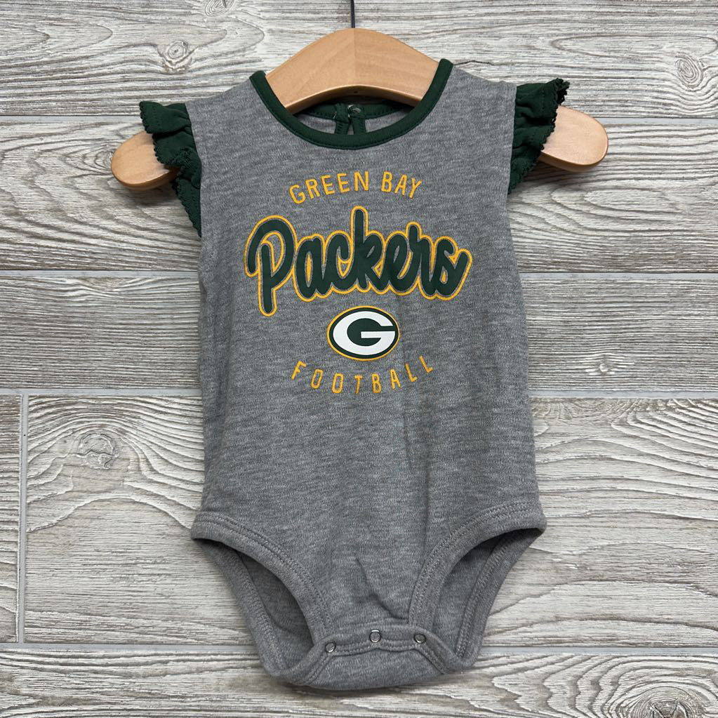 Flutter Sleeve Bodysuit Green Bay Packers Football 18M