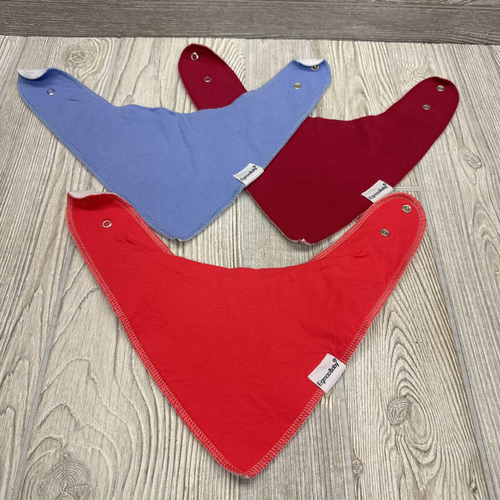 3 Pk Of Bandana Bibs Solid