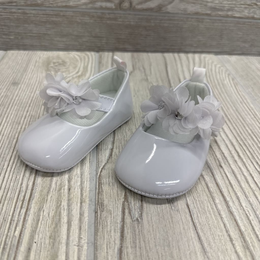 Soft Velcro Flats W/ Flowers 0-3M