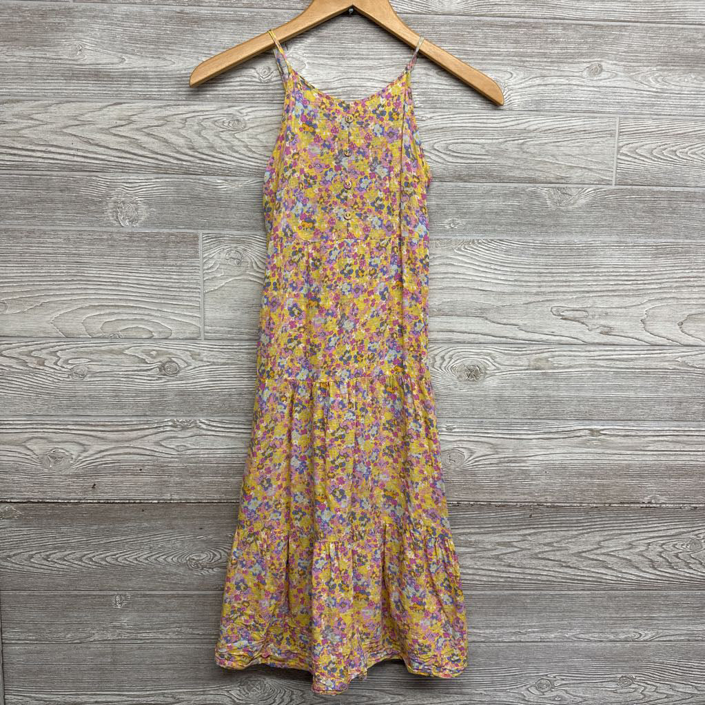 Tank Dress Flowers Buttons 6-6X