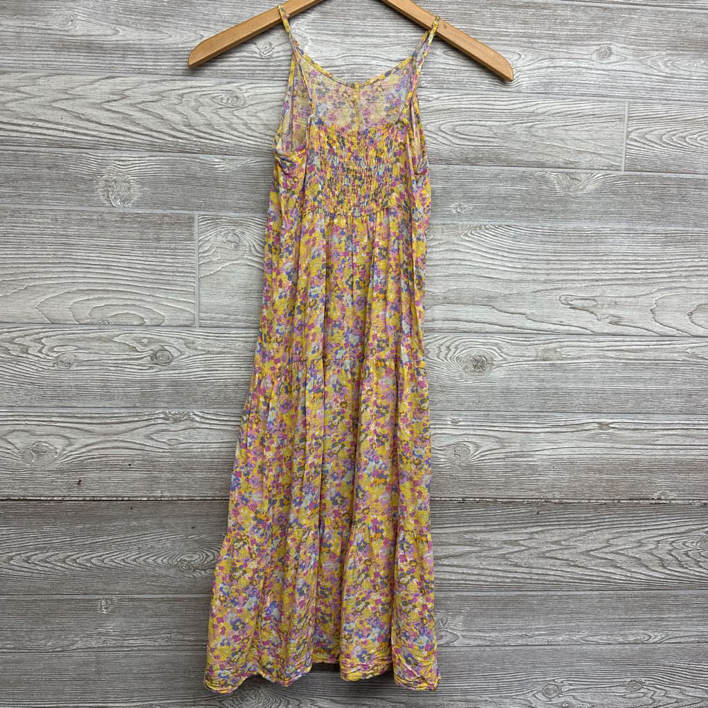 Tank Dress Flowers Buttons 6-6X