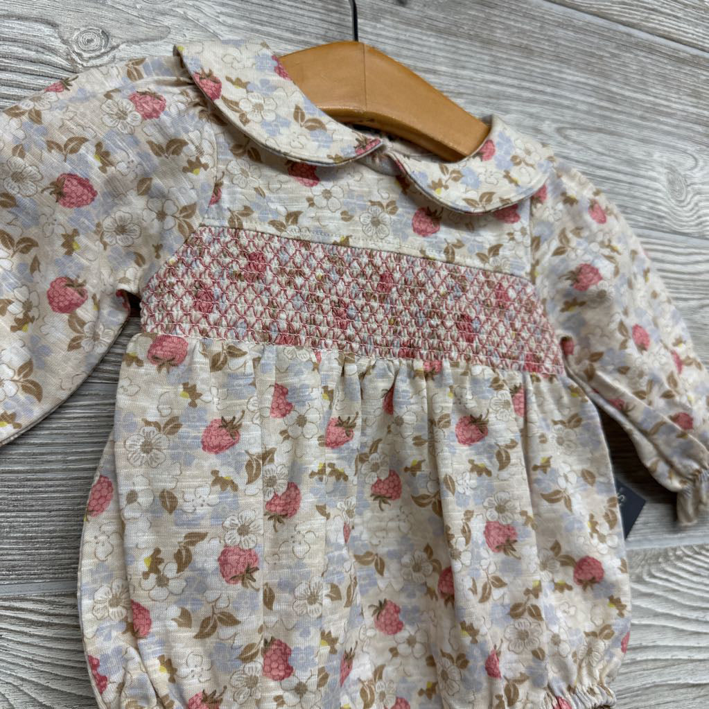 NEW Smocked Bodysuit Flowers 0-3M