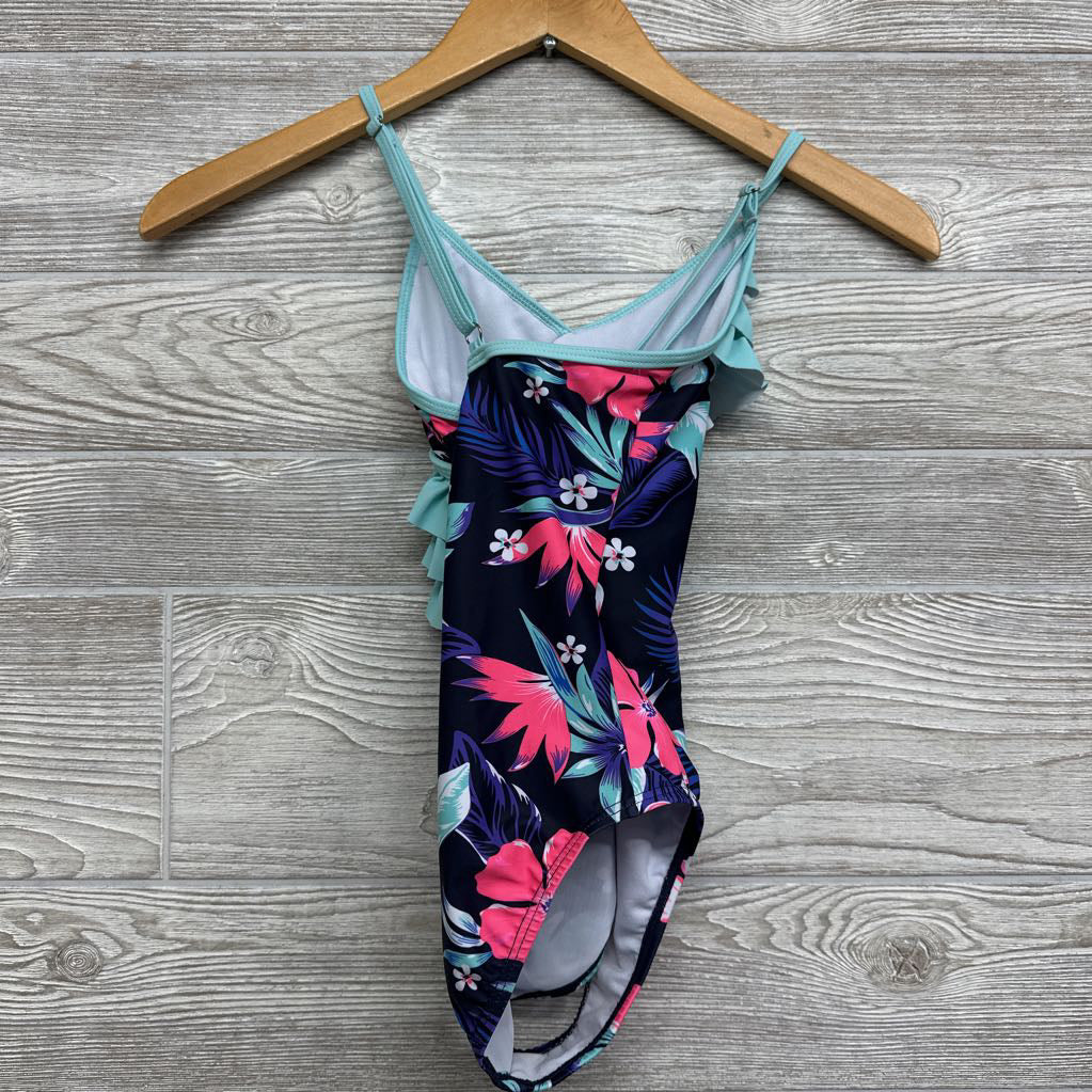 Swimsuit Flowers Ruffles 7-8