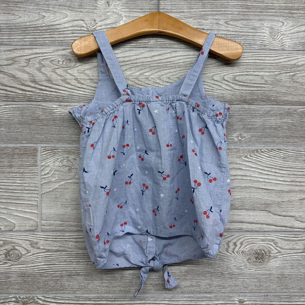 Button Up Tank Top Cherries 4